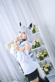 [COS Welfare] Jolie fille aux grands yeux chat noir chat OvO - poudrerie sur blanc